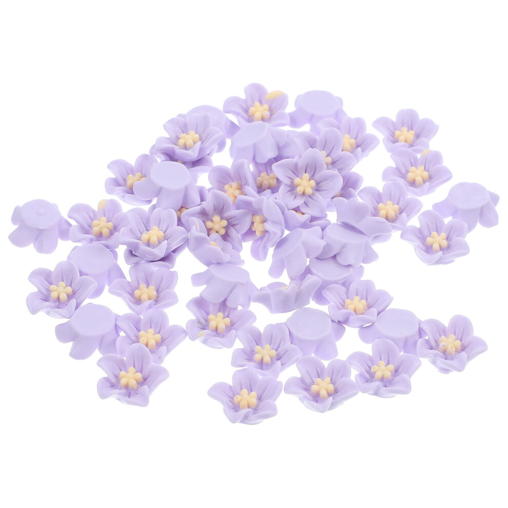 Hairpin Charm Five-Petal Flower Phone Case Charm Purple 971050000718