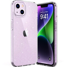 Kompatibilní s iPhone 14 13Case Glitter, čirý tenký nárazuvzdorný kryt pro ženy a dívky, křišťálový třpyt