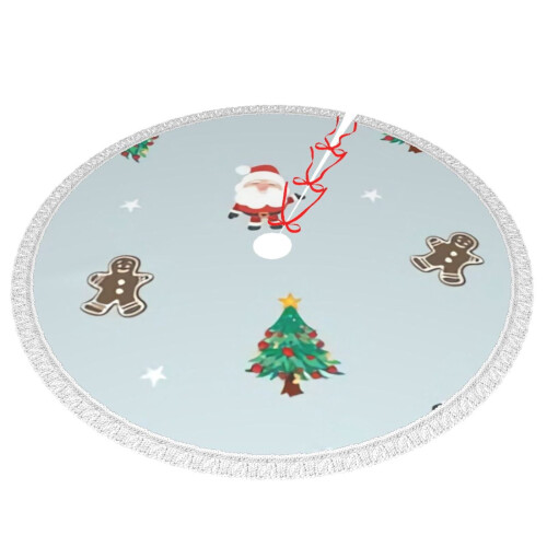 Christmas Tree Skirt 48 Inch Rustic Holiday Decor 1
