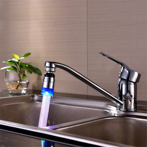 LED Water Faucet with Multicolor Light ABS Chrome Finish 2