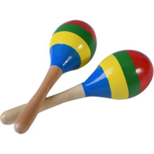Maracas hand percussion rattles wooden rumba shaker set of 2