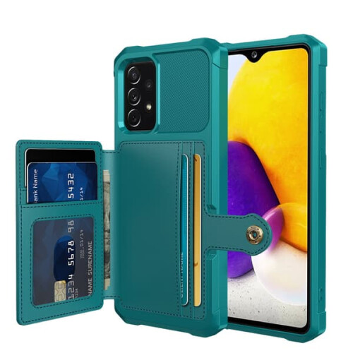 Capa bem projetada com compartimento para cartão - compatível com Samsung Galaxy A33 5G Verde