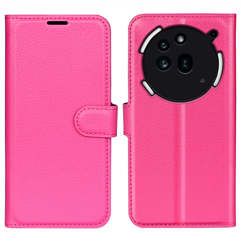 (Rose) Amorus For Nothing Phone (3A) Pro Wallet Case Litchi Texture Shockproof Leather Flip Stand Phone Cover 6914294456334