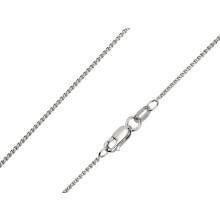 (18"/45cm, 1.0mm) 9ct White Gold necklace Chain Spiga Wheat 16in-20in Italian Made Hallmarked