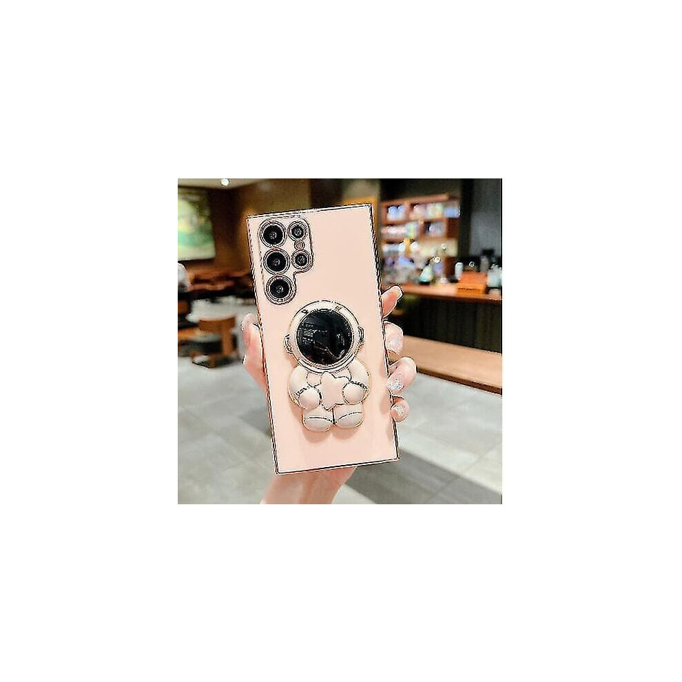 Astronaut Hidden Stand Case For Samsung Galaxy S23 Plus Pink 962029548928