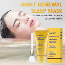 (3) 1-5x Kojic Acid Turmeric Overnight Wrapping Peel Off Mask Brightens & Defends Against Skin Stress for a Clear, Glowing Complexion