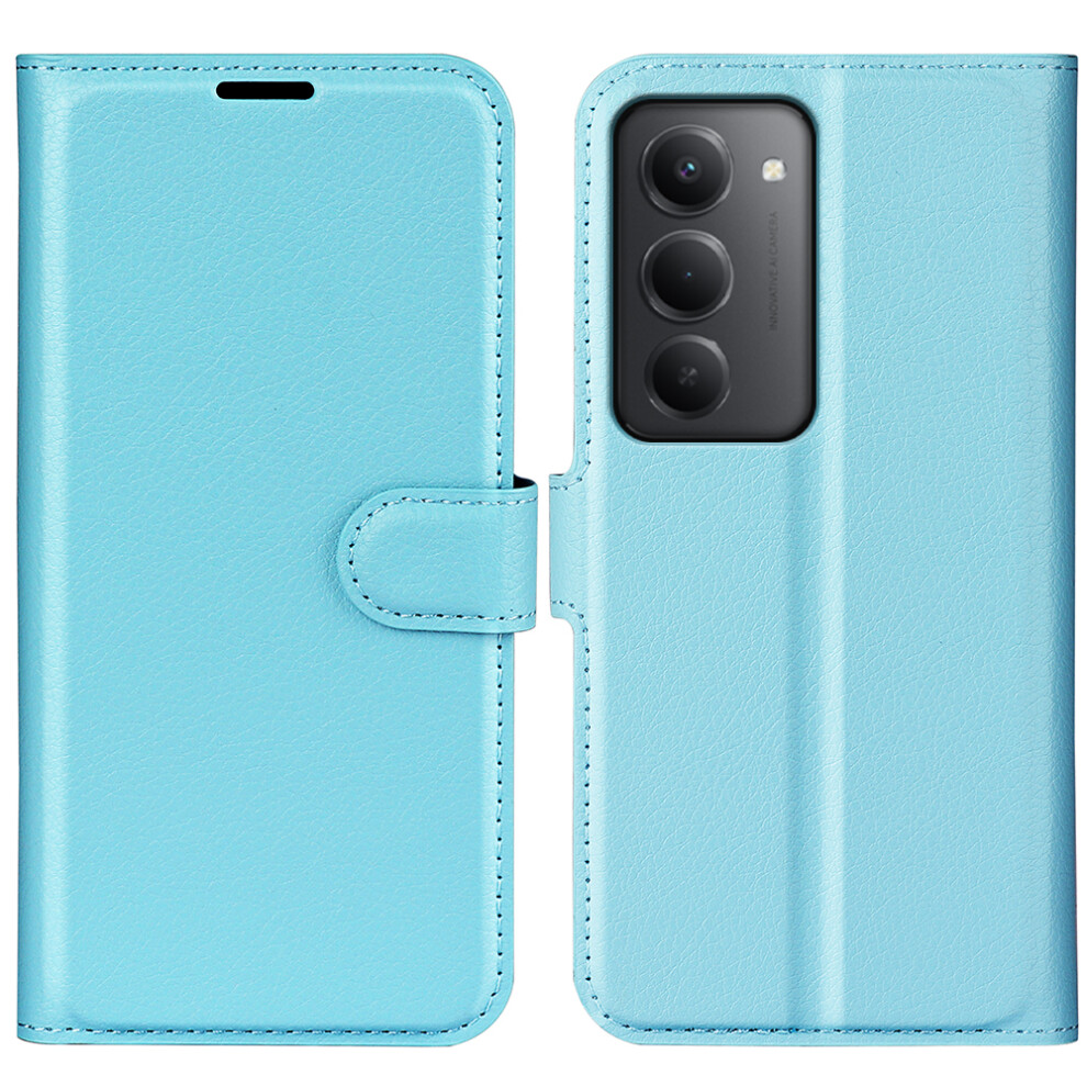 (Blue) For Xiaomi Redmi 15 5G (Eu) (171Mm) / Xiaomi Redmi 15 4G (Eu) (171Mm) Case Litchi Texture Shockproof Leather Wallet Phone Cover Blue 6914294626034