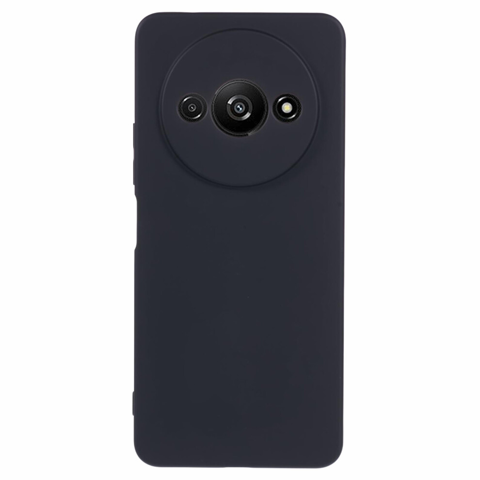 (Black) Amorus For Xiaomi Redmi A3 4G / Poco C61 4G Case Precise Cutouts Tpu Fiber Lining Shockproof Phone Cover Black 6914295875974