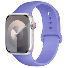Strap Silicone atá comhoiriúnach le Apple Watch38mm-49mm, le haghaidh iWatch Series9/8/7/6/5/4/3/SE/Ultra2, Banda Spóirt Lilac