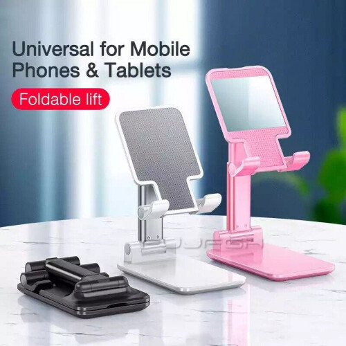 Verstelbare telefoon- en tablethouder/bureauhouder, compatibel met iPad en iPhone. 1