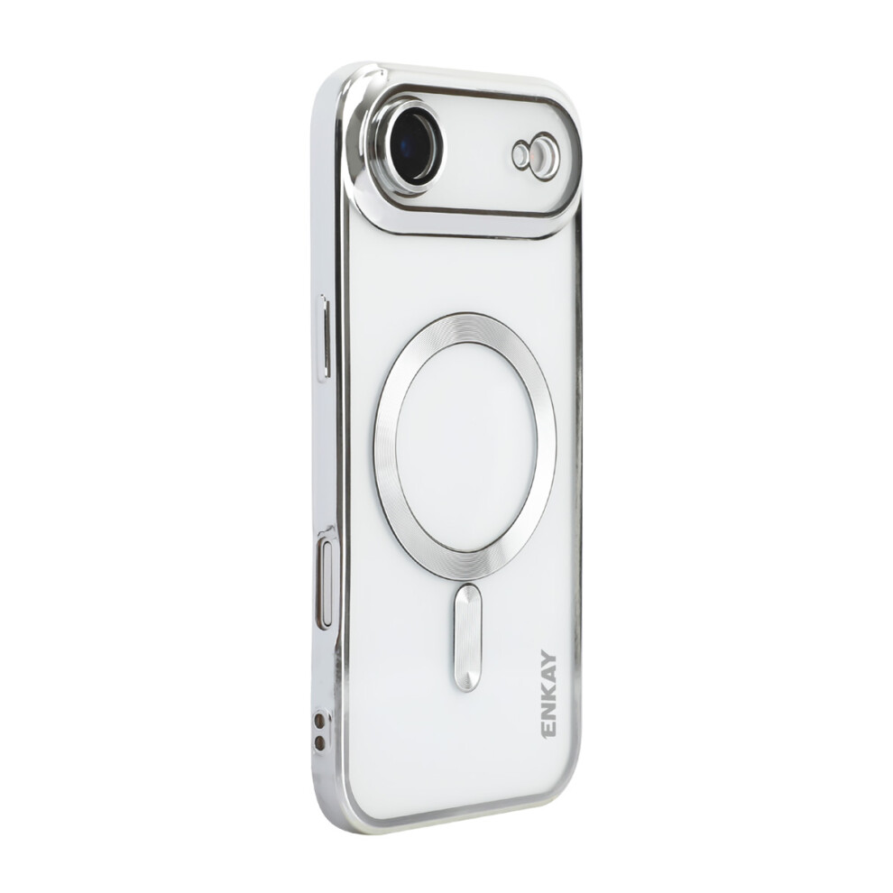 (Silver) Enkay Hat Prince For Iphone Air Magnetic Clear Case Shockproof Tpu Phone Cover With Lens Film Silver 6914291187149