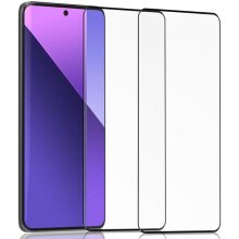 Pacáiste 2 atá comhoiriúnach le Cosantóir Scáileáin Xiaomi Redmi Note13Pro Plus - Gloine Tempered9H - Super Quality3D