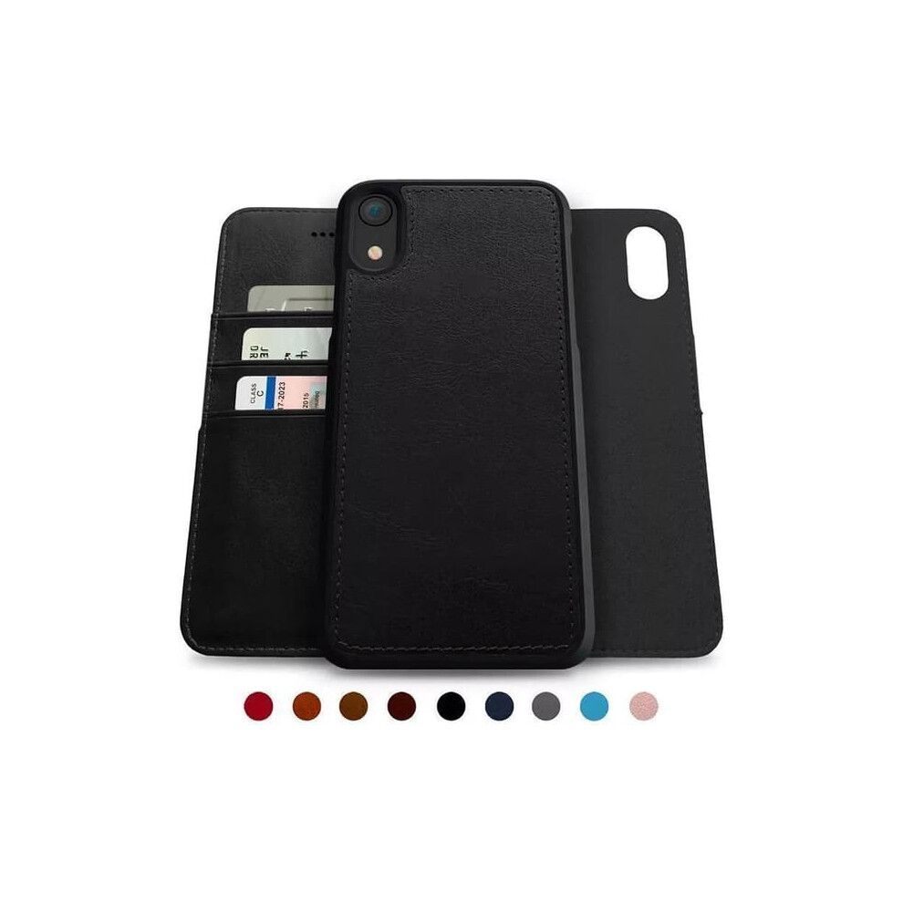 Leather Wallet Case For Iphone 14 Pro Black 962029552611