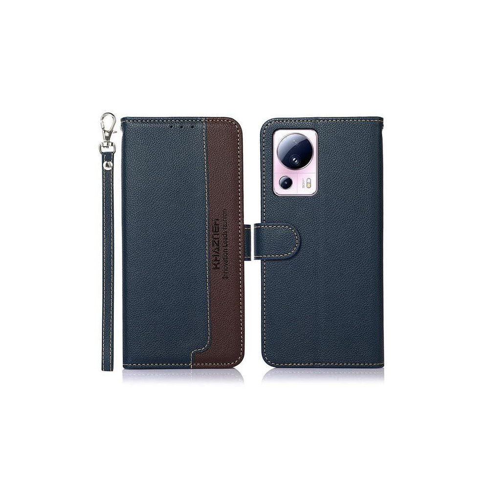Khazneh Wallet Case For Xiaomi 13 Lite - Blue Brown Blue,Brown 962125226324