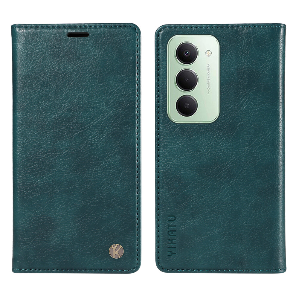 (Blue) Yikatu For Xiaomi Redmi 15 4G (Eu) (171Mm) Wallet Case Yk-006 Magnetic Closure Leather Phone Cover Litchi Texture Blue 6914295751797
