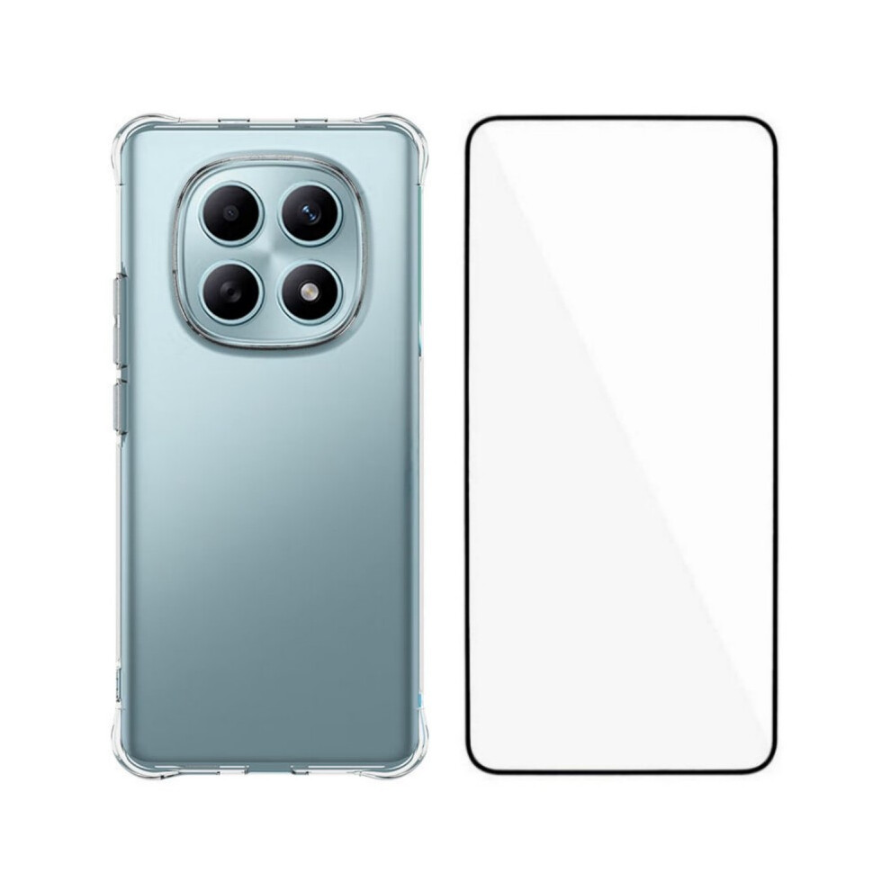 (Transparent) Wanlonfeng For Xiaomi Poco M8 5G / Redmi Note 15 5G (Global) Case Wl Series 2.0Mm Tpu Phone Cover With Tempered Glass Film 6914293543394