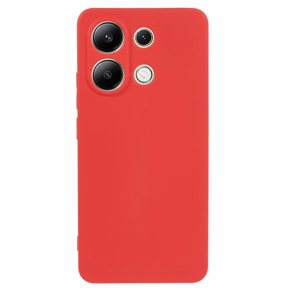 (Red) Amorus For Xiaomi Mi Note 13 4G Case Precise Cutouts Tpu Fiber Lining Shockproof Phone Cover Red 6914298673867