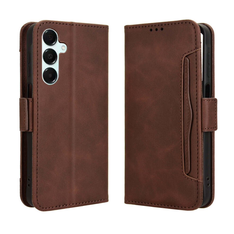 (Brown) For Samsung Galaxy A16 5G / A16 4G / A26 5G / A17 5G / A17 4G Leather Case Phone Wallet Cover With Multiple Card Slots Brown 6914295516792