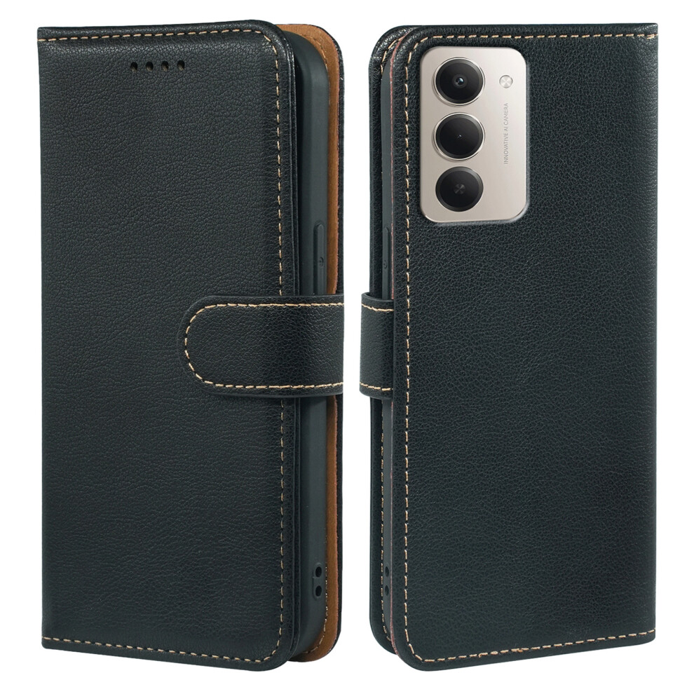 (Black) For Xiaomi Redmi 15 4G (Eu) (171Mm) Case Rfid Blocking Wallet Litchi Texture Leather Phone Cover Magnetic Clasp Black 6914297090269