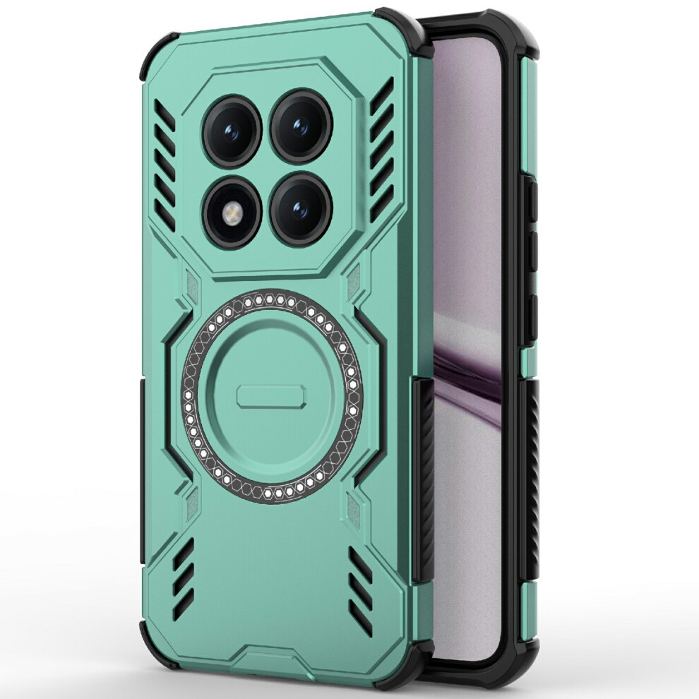 (Green) For Xiaomi Poco M8 Pro 5G / Redmi Note 15 Pro+ 5G (Global) Magnetic Case Butterfly Armor Hollow Heat Dissipation Pc + Tpu Phone Co Green 6914295907224
