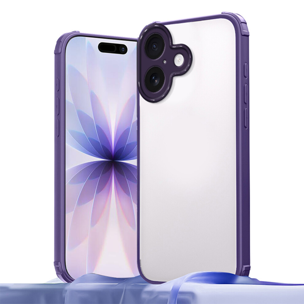 (Purple) For Iphone 17 Case Reinforced Corner Shockproof Tpu + Acrylic Phone Cover Purple 6914296832785