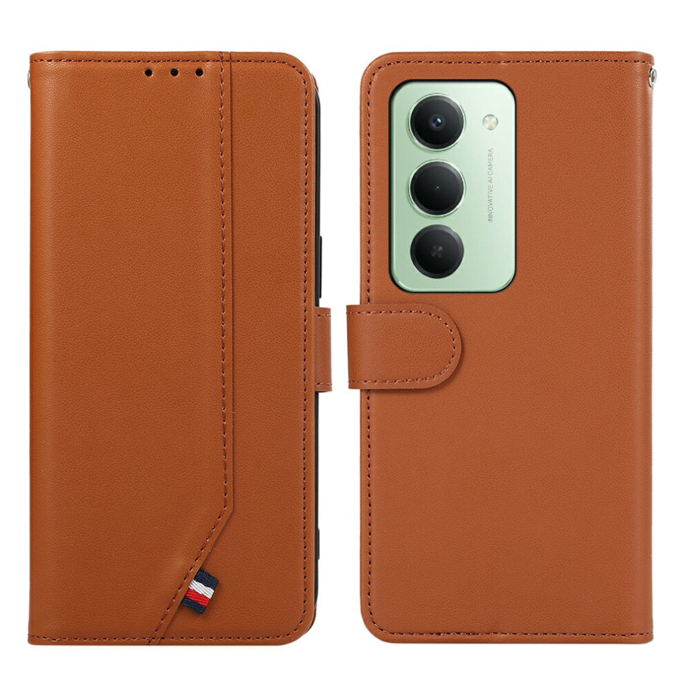 (Brown) For Xiaomi Redmi 15 4G (Eu) (171Mm) Case Rfid Blocking Flip Leather Phone Cover Brown 6914295506632