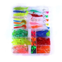 Fishing jig head set practical storage box multicolor