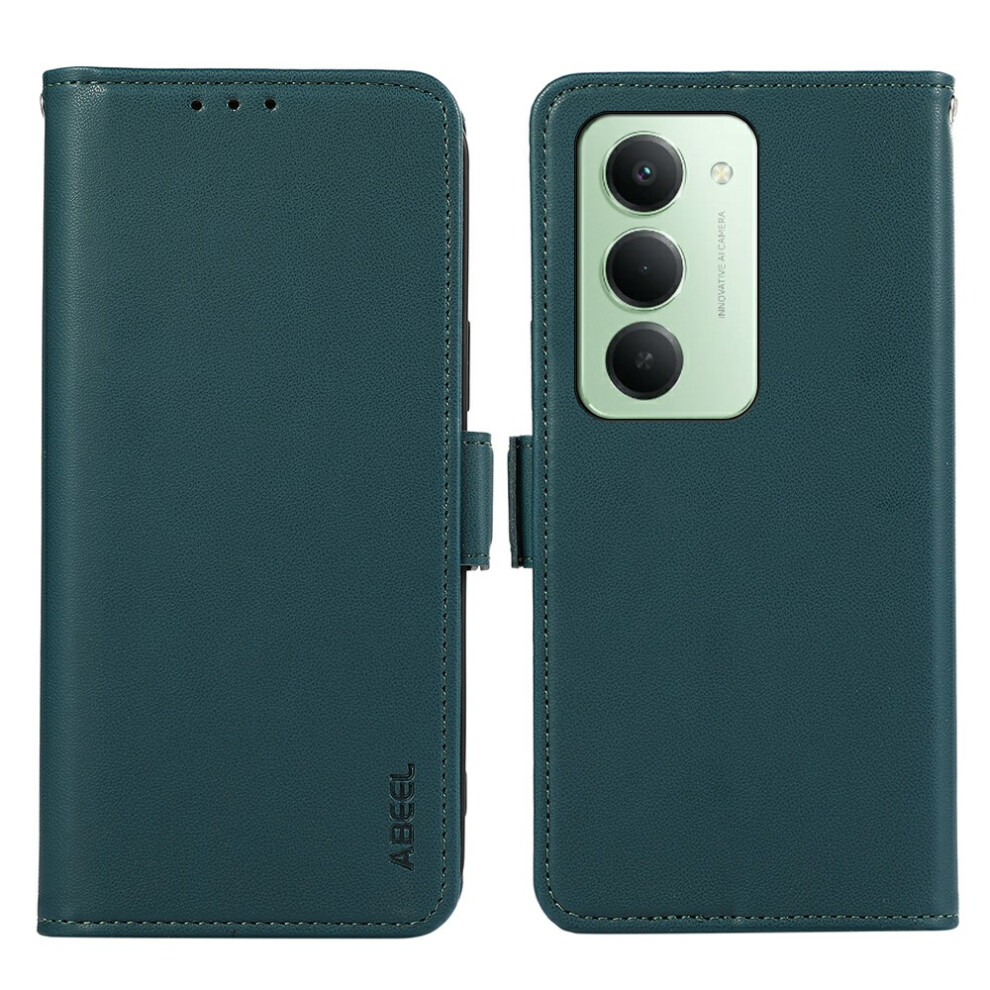 (Green) Abeel For Xiaomi Redmi 15 4G (Eu) (171Mm) Case Leather Phone Cover With Rfid Blocking Wallet Green 6914290565016