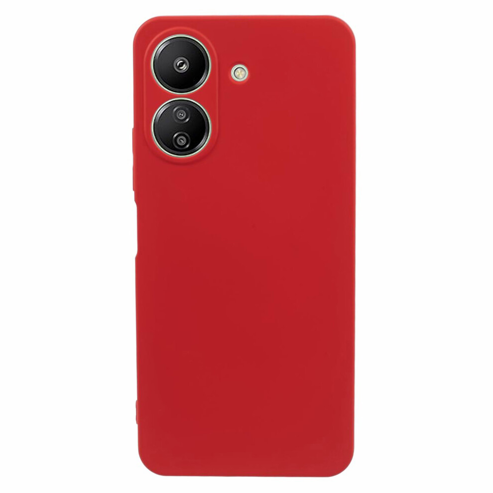 (Red) Amorus For Xiaomi Mi 13C 4G / Poco C65 4G Case Precise Cutouts Tpu Fiber Lining Shockproof Phone Cover Red 6914291452414