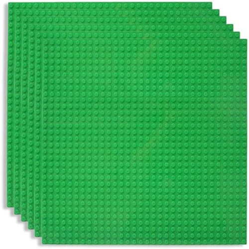 Building Blocks Green Base Plate 25x25cm 6-Pack