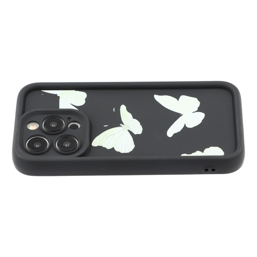 (Green) For Iphone 15 Pro Case Butterfly Print Tpu Shockproof Phone Back Cover Green 6914298455616