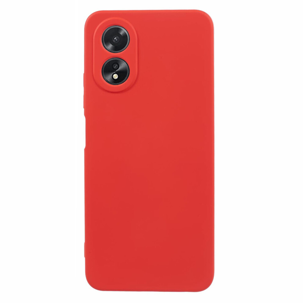 (Red) Amorus For Oppo A78 4G Case Precise Cutouts Tpu Fiber Lining Shockproof Phone Cover Red 6914299534709