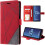 Samsung Galaxy A25 5G case red retro PU leather shockproof 1