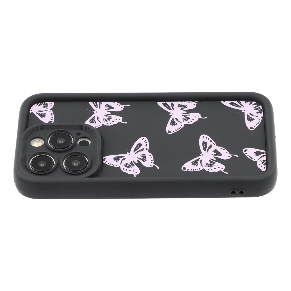 (Pink) For Iphone 13 Pro Case Butterfly Print Tpu Shockproof Phone Back Cover Pink 6914299459262