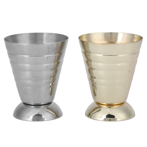 Barmätkopp - 2 st multifunktionell 304 rostfritt stål vincocktailjigger bartender ouncekopp bartillbehör 75 ml