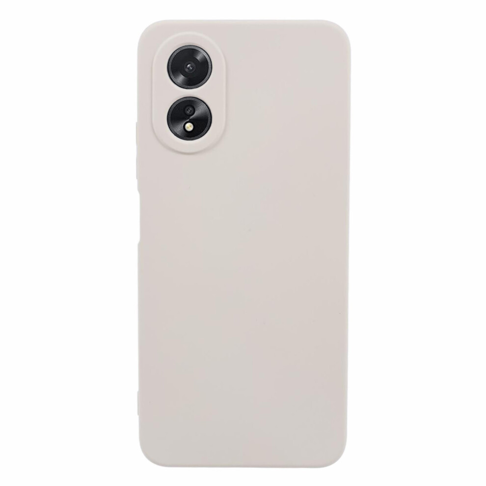 (White) Amorus For Oppo A58 4G Case Precise Cutouts Tpu Fiber Lining Shockproof Phone Cover White 6914297432601