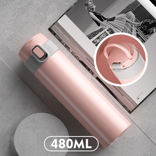 Bouteille isotherme en acier inoxydable rose 480 ml 2