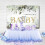 Φόντο με πράσινο ελέφαντα για πάρτι baby shower, ένα μικρό φιστίκι που έρχεται, φόντο 3