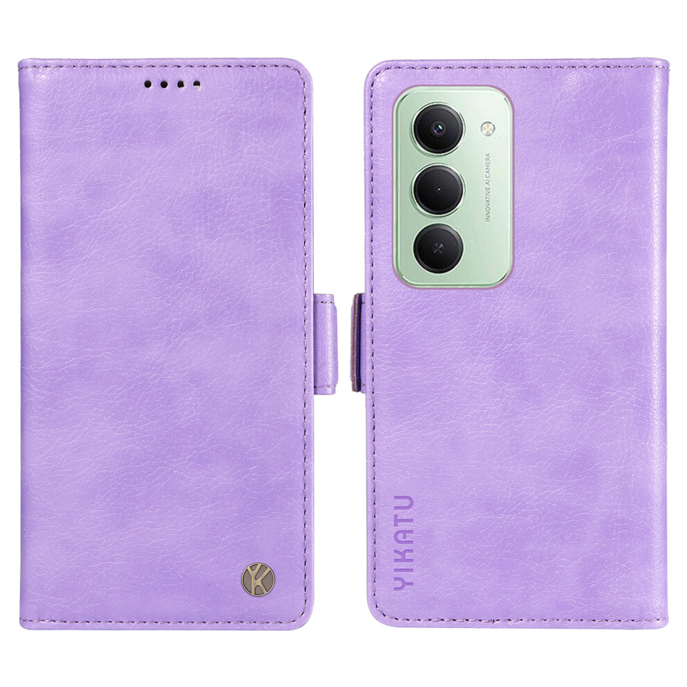 (Purple) Yikatu For Xiaomi Redmi 15 4G (Eu) (171Mm) Case Yk-007 Litchi Texture Pu Leather Wallet Phone Cover Purple 6914296895698
