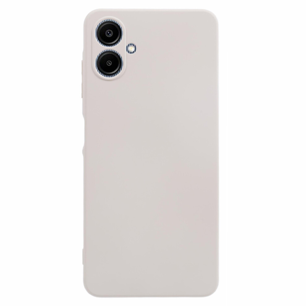 (White) Amorus For Samsung Galaxy A06 4G Case Precise Cutouts Tpu Fiber Lining Shockproof Phone Cover White 6914295919197