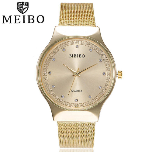 Ρολόγια Quinlirra για γυναίκες MEIBO Casual Quartz από ανοξείδωτο ατσάλι με λουράκι Newv, 1