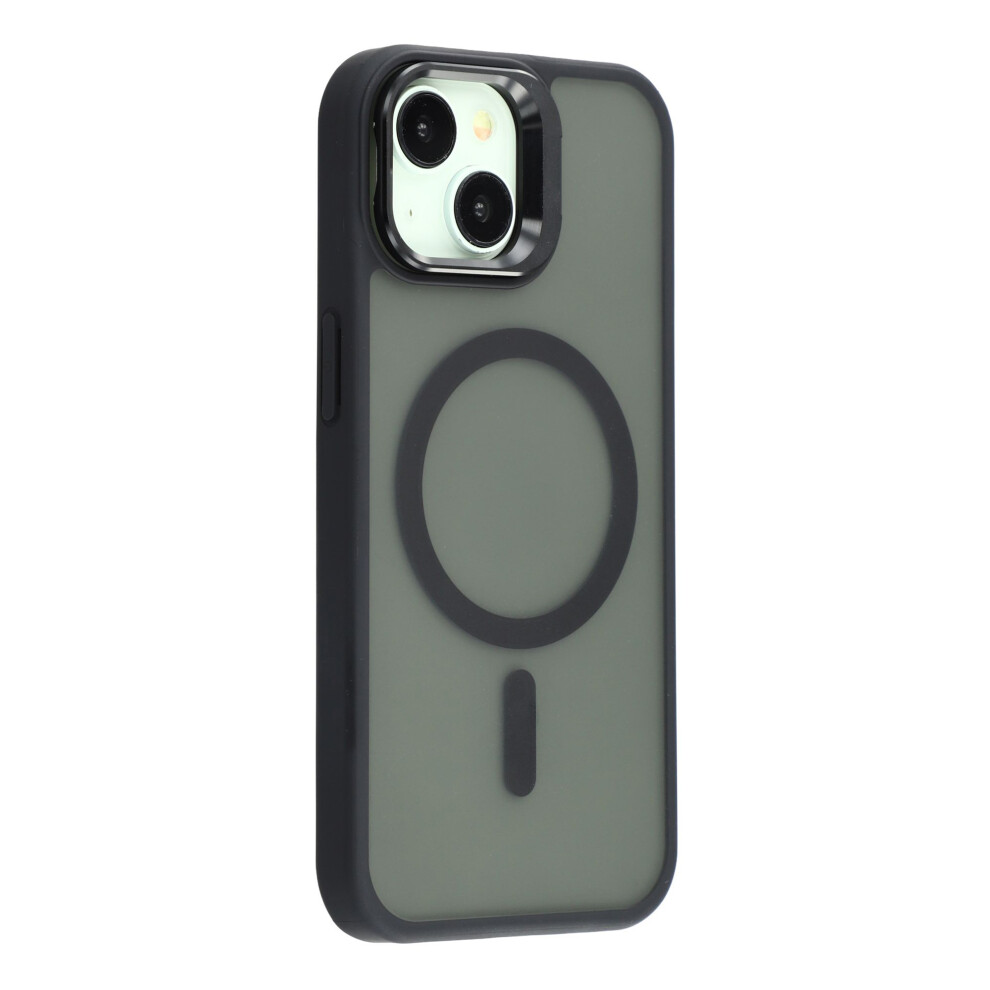 (Titanium ) For Iphone 15 Case Compatible With Magsafe Lens Kickstand Tpu + Pc Matte Phone Cover Black 6914291225032