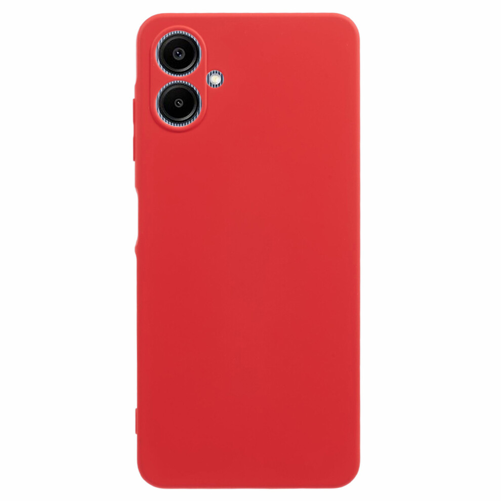(Red) Amorus For Samsung Galaxy A06 4G Case Precise Cutouts Tpu Fiber Lining Shockproof Phone Cover Red 6914297490885