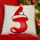 Housse de coussin de Noël en lin 26 lettres 5