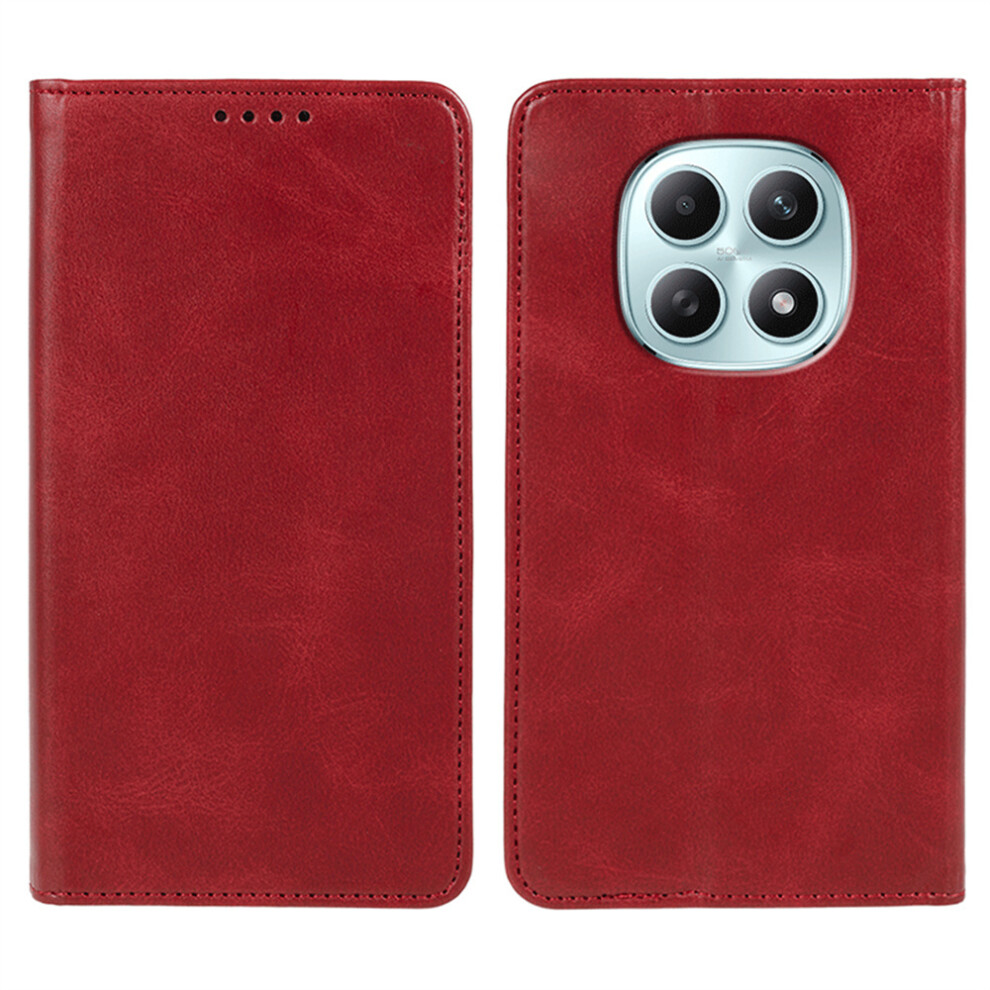 (Red) For Xiaomi Poco M8 5G / Mi Note 15 5G (Global) / 15 4G (Global) Case Strong Magnetic Pu Leather Phone Cover Calf Texture Red 6914292995903