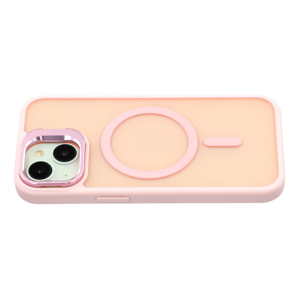 (Pink) For Iphone 14 / 13 Case Compatible With Magsafe Lens Kickstand Tpu + Pc Matte Phone Cover Pink 6914290207923