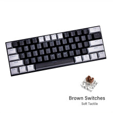 E-YOOSO 60% mechanical keyboard LED backlit 104-key