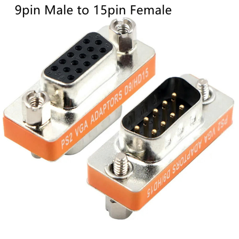 Vga Gender Changer Db15 To Db9 Coupler 900881711173