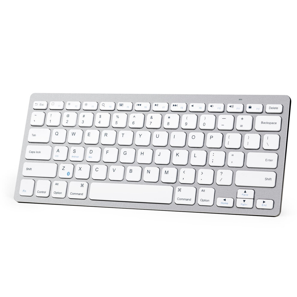 Wireless Bluetooth Keyboard For Ios Android Windows Mac White 900881710954