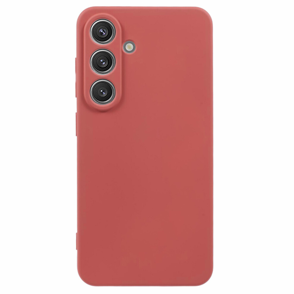 (Hawthorn ) Amorus For Samsung Galaxy S25 Case Precise Cutouts Tpu Fiber Lining Shockproof Phone Cover Red 6914292746574